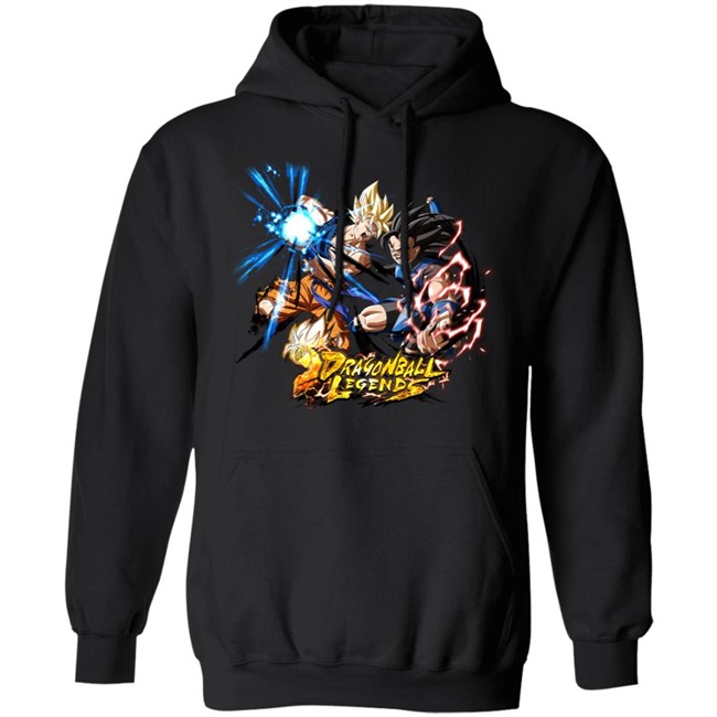Cartoon Dragon Ball Z Lengends Hoodie Son Goku x Vegata Black Shirts