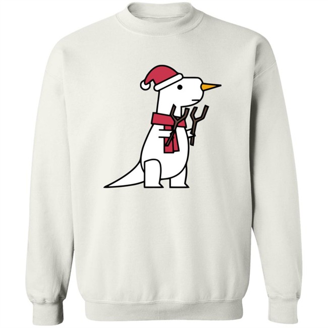 Shop Dinosaur Merch Store Snowman T Rex SweatShirt