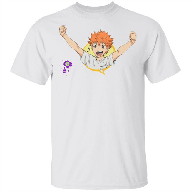 Anime Haikyuu T-Shirt Japanese comic Shoyo Hinata White T Shirt clothing plus size