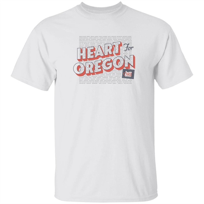 Portland Gear Merch Heart For Oregon Charty Shirt