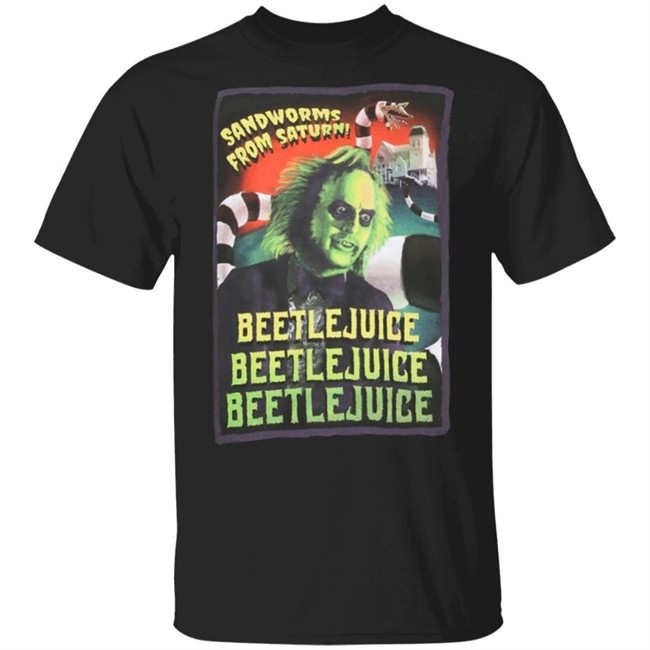 BEETLEJUICE SANDWORMS FROM SATURN Black Shirt