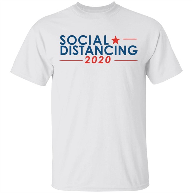 Social distancing 2020 t shirt from Carpe Happy by Jenise Spiteri white shirts