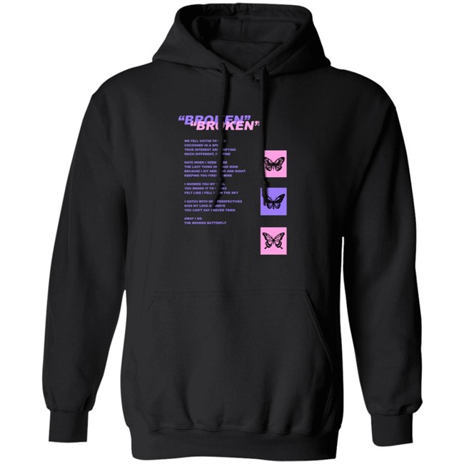 Broken Poem Yours Truly Clothing Hoodie Yours Truly Clothing Hoodies Sweatshirt Broken Poem Hoodie Sweatshirt