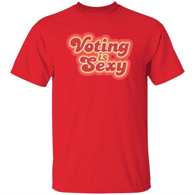 Zach Braff Wears Voting Is Sexy T Shirt