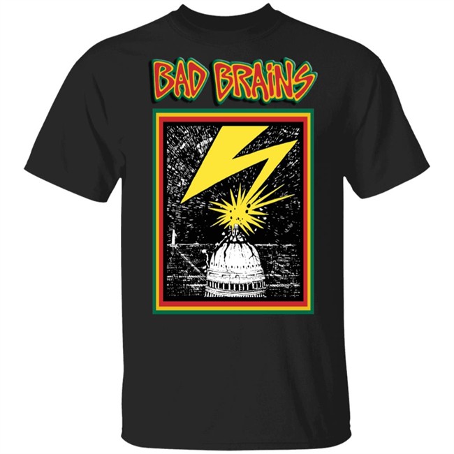 Bad Brains T Shirt Capitol Punk Rock Art Black Shirts