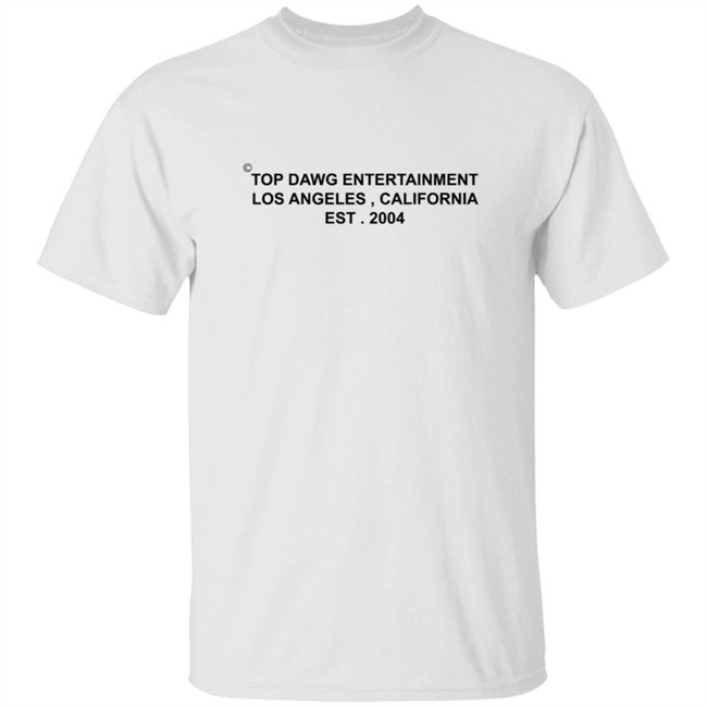 TDE EST T Shirt TDE Merch TDE T Shirts TxDxE T Shirts Merch TOP DAWG ENTERTAINMENT LOS ANGELES , CALIFORNIA EST . 2004