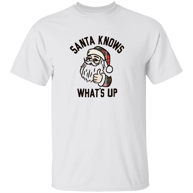 Old Navy Santa Knows Whats Up Tee Shirt