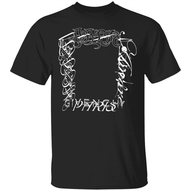 SLIM CALLIGRAPHIC PRINTED Givenchy T SHIRT Givenchy New Arrivals Black T Shirts