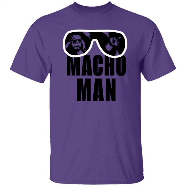 Wwe Old School Macho Man Purple T Shirt